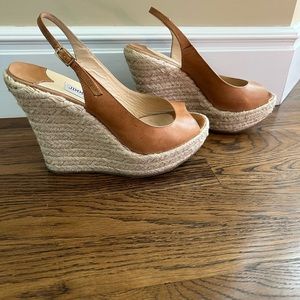 COPY - Jimmy Choo tan leather sling back espadrilles size 39 Eur